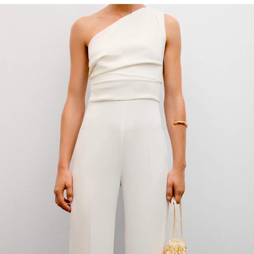 Mango Cream Asymmetrical Jumpsuit